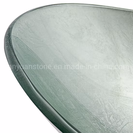 Lavabos de salle de bains en verre trempé transparent clair