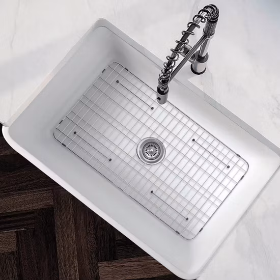 Lavabo profond en porcelaine blanche nordique, vente en gros, tablier à trou unique pour ferme, évier de cuisine en céramique avant